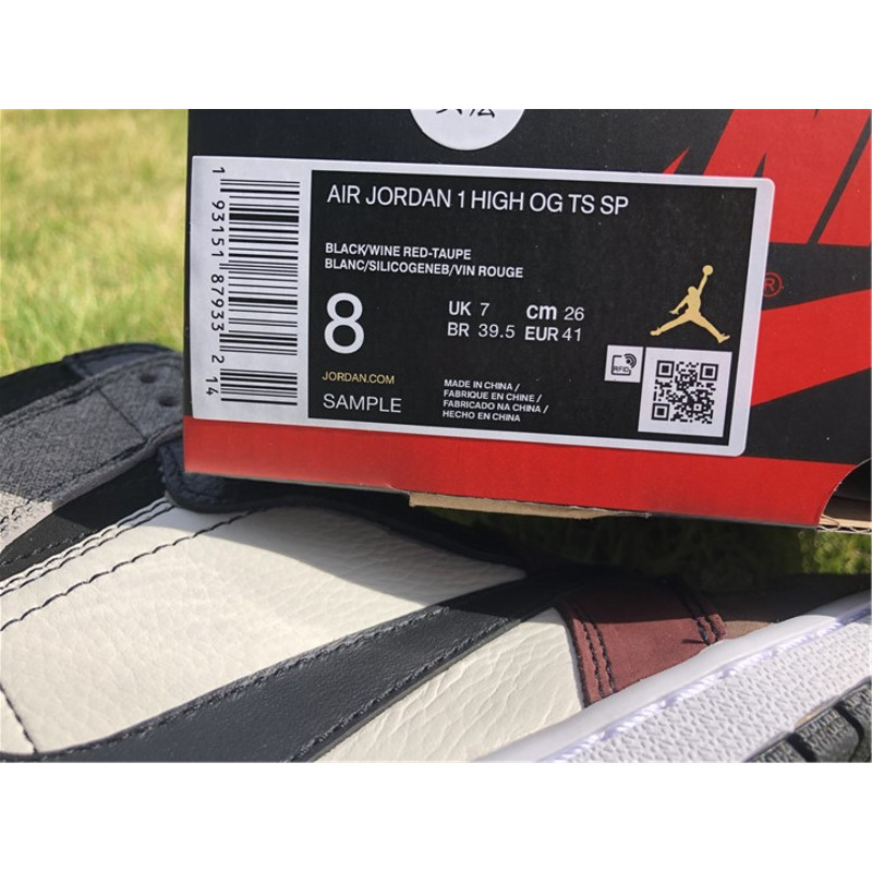 Air Jordan 1 HIGH OG TS SP SMPLE Sneakers Men Women