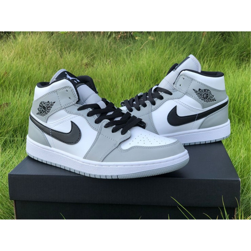 Air Jordan 1 Mid"Light Smoke Grey"554724 092 Sneakers Men Women