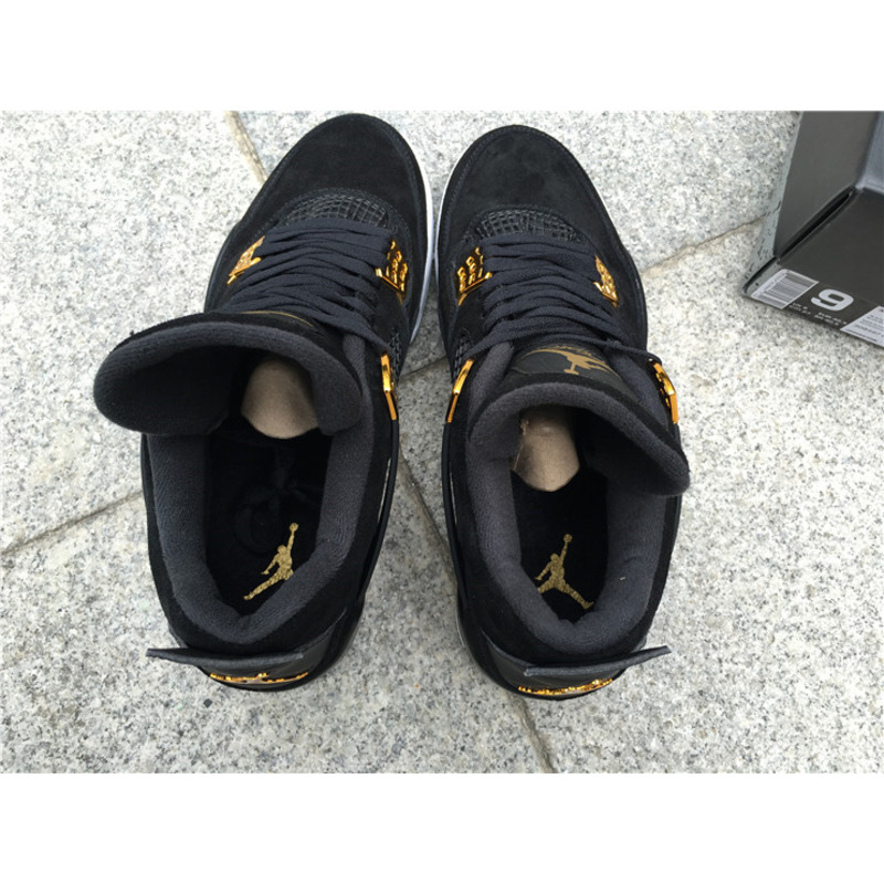 Air Jordan 4"Black Suede"308497 032 Sneakers Men