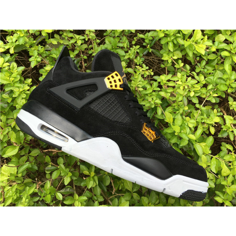 Air Jordan 4"Black Suede"308497 032 Sneakers Men