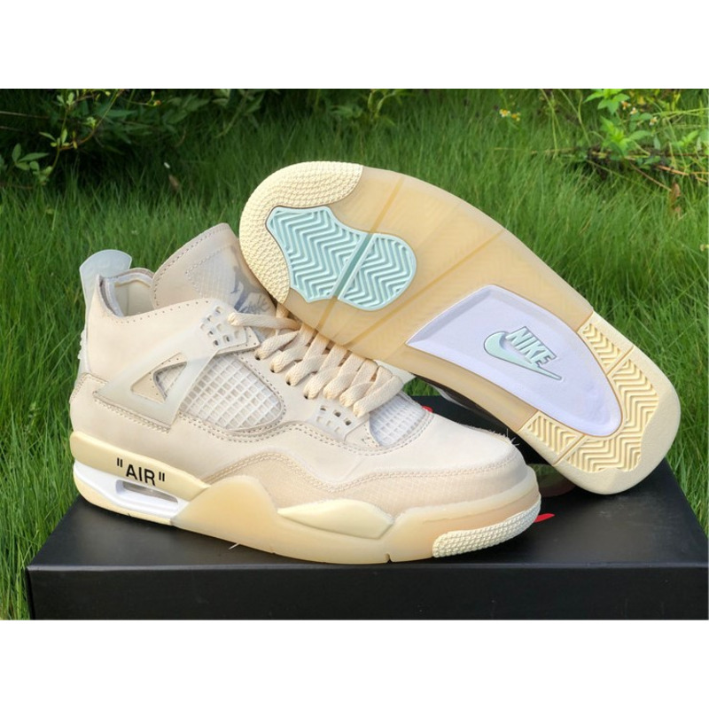 OFF White x Air Jordan 4 RETRO SP CV9388 100 Sneakers Men Women