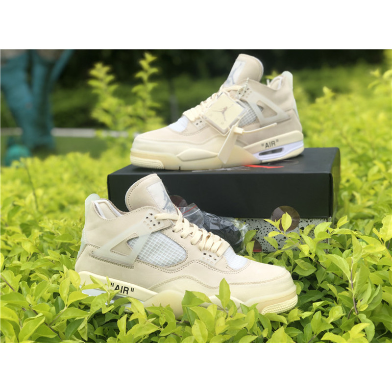 OFF White x Air Jordan 4 RETRO SP CV9388 100 Sneakers Men Women