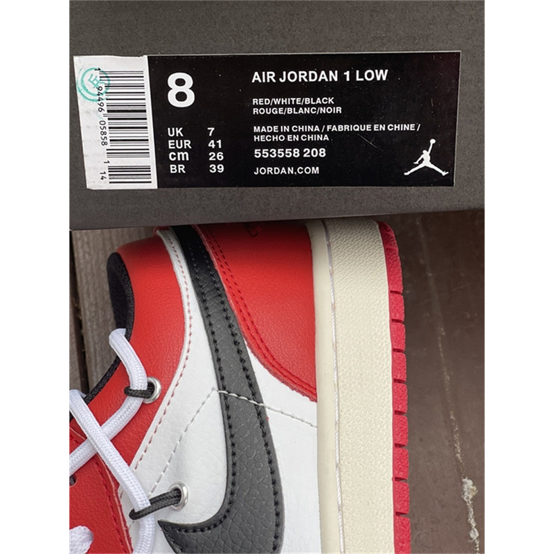 Air Jordan 1 Low Chicago White Red 55358 208 Sneaker Men Women
