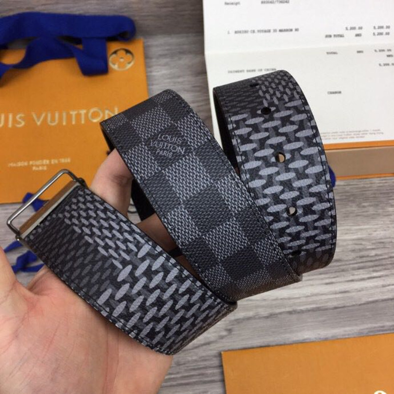 l**is V*t*n damier print 40mm belt