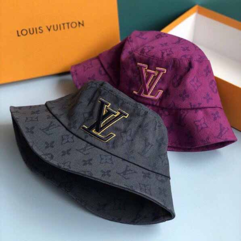 3d l**is V*t*n embroidered bucket hat