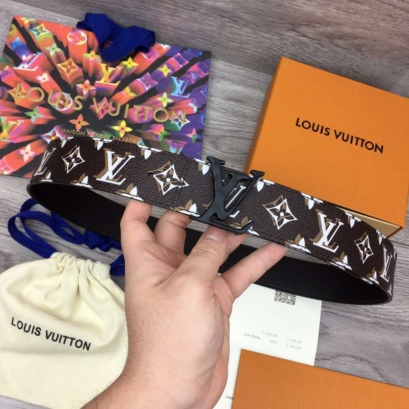 l**is V*t*n monogram belt (black buckle)