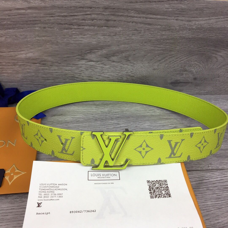 l**is V*t*n initiales reversible belt in yellow