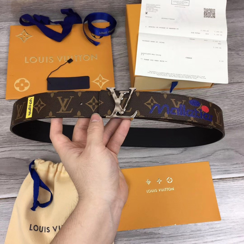 l**is V*t*n initiales 40mm belt in brown