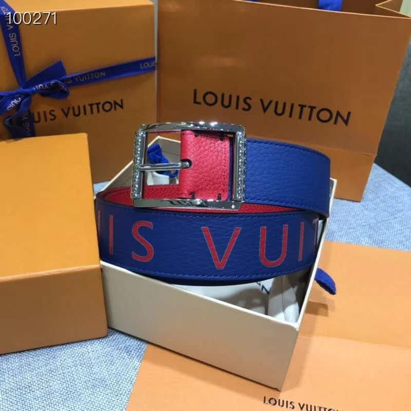 l**is V*t*n reverso reversible belt(blue and red)