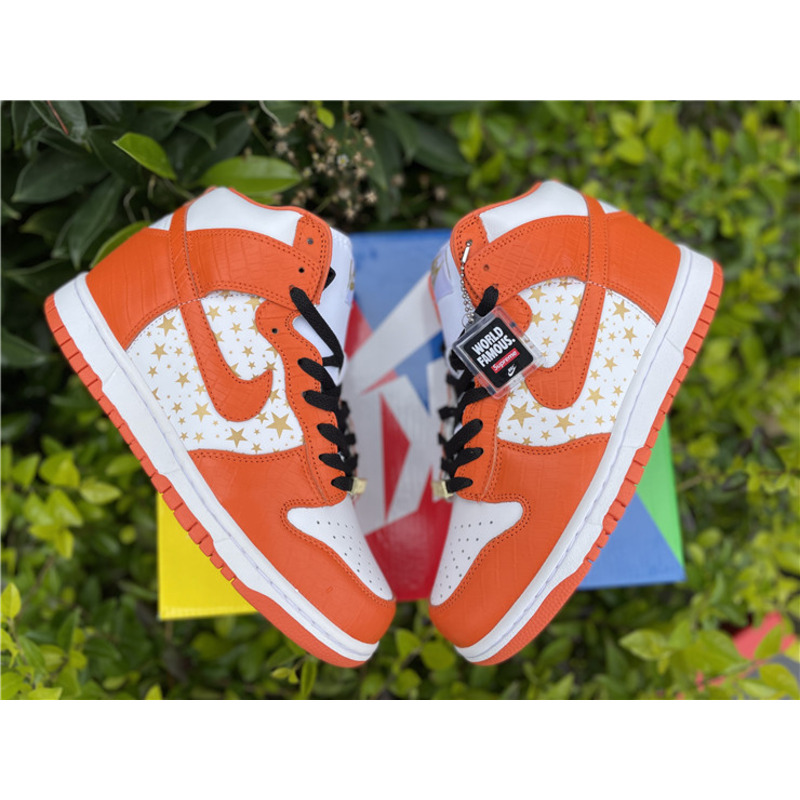 S*p*e x nike sb dunk high "stars orange" sneakers men women