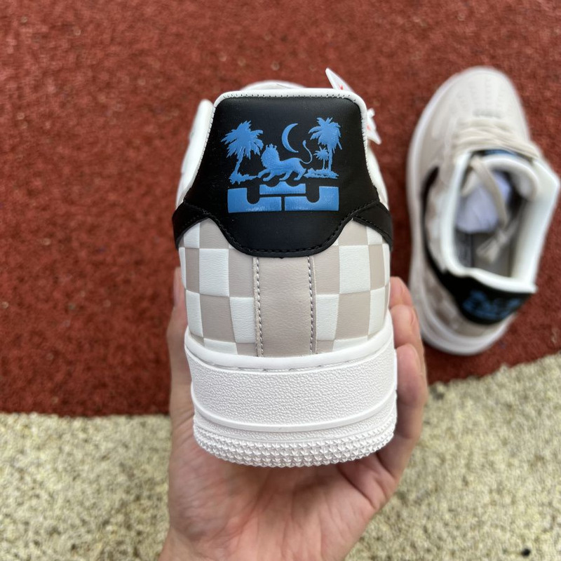 Nike Air Force 1 Beige Plaid DC8877 200 Sneakers Men Women