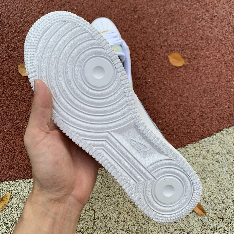 Nike Air Force 1 low white gray mini gold hook CZ0270 106 Sneakers Men Women