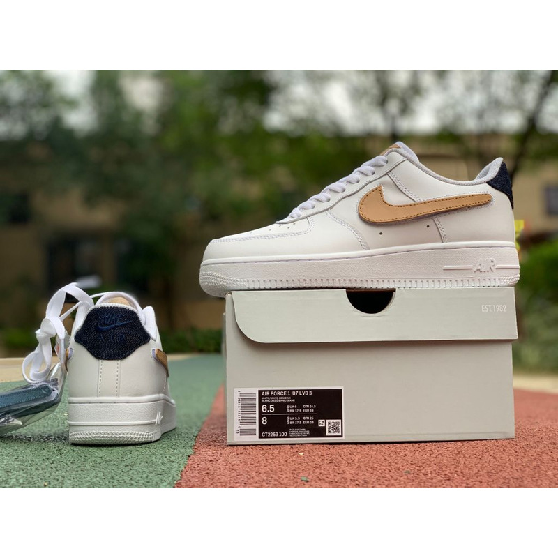 Nike Air Force 1 Tricolor Denim Change Hook CT2253 100 Sneakers Men