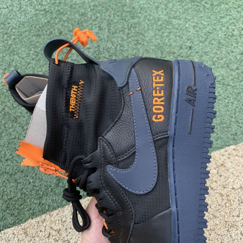 Nike Air Force 1 WTR GORE TEX Black Orange CQ7211 001 Sneakers men women