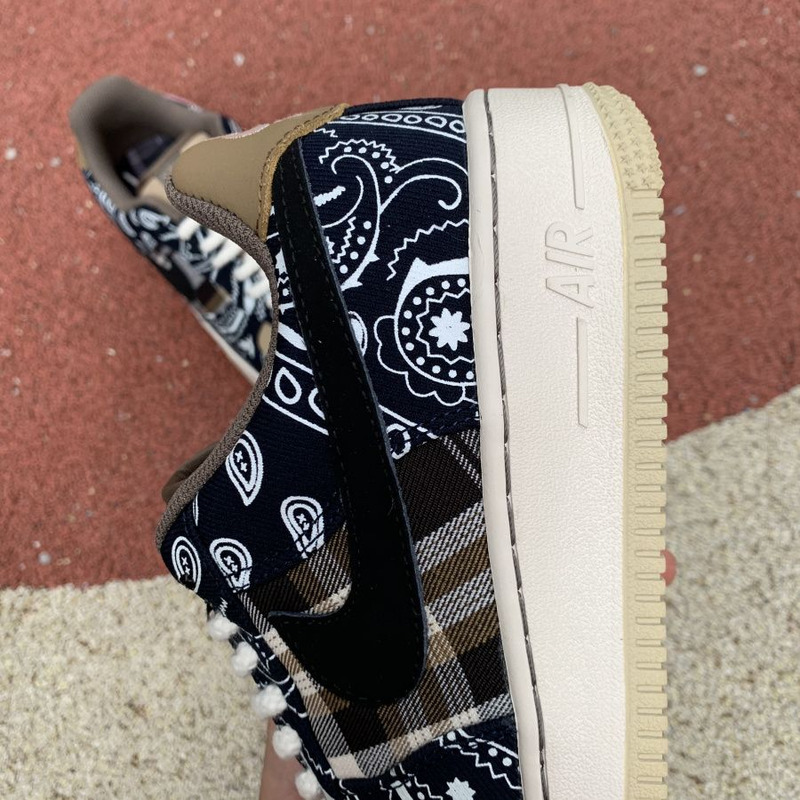 Travis Scott x Nike Air Force 1 Cashew Flower Sneakers Men Women