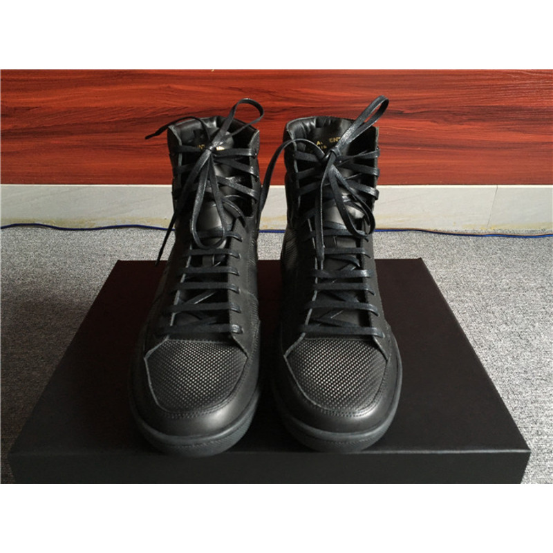 Limited Version Black Leather High-Top Sneakers?