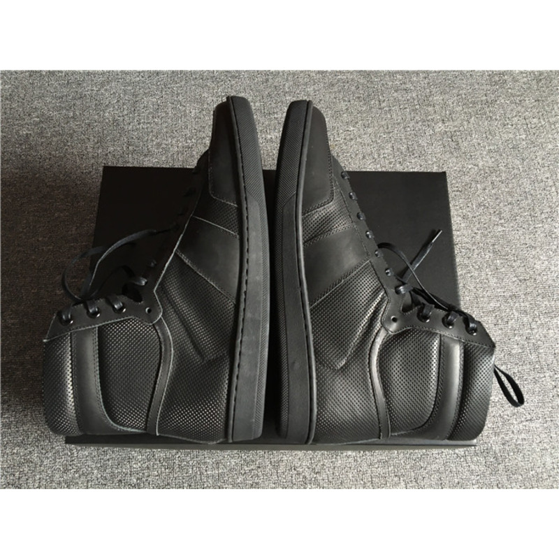 Limited Version Black Leather High-Top Sneakers?