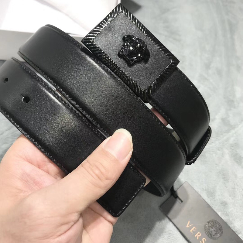 Versace Medusa Head Leather Belt