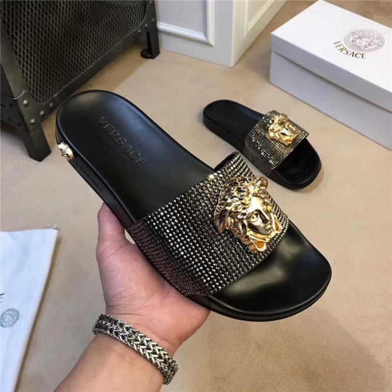 versace Di*m*nds medusa head slides sandals